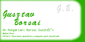 gusztav borsai business card